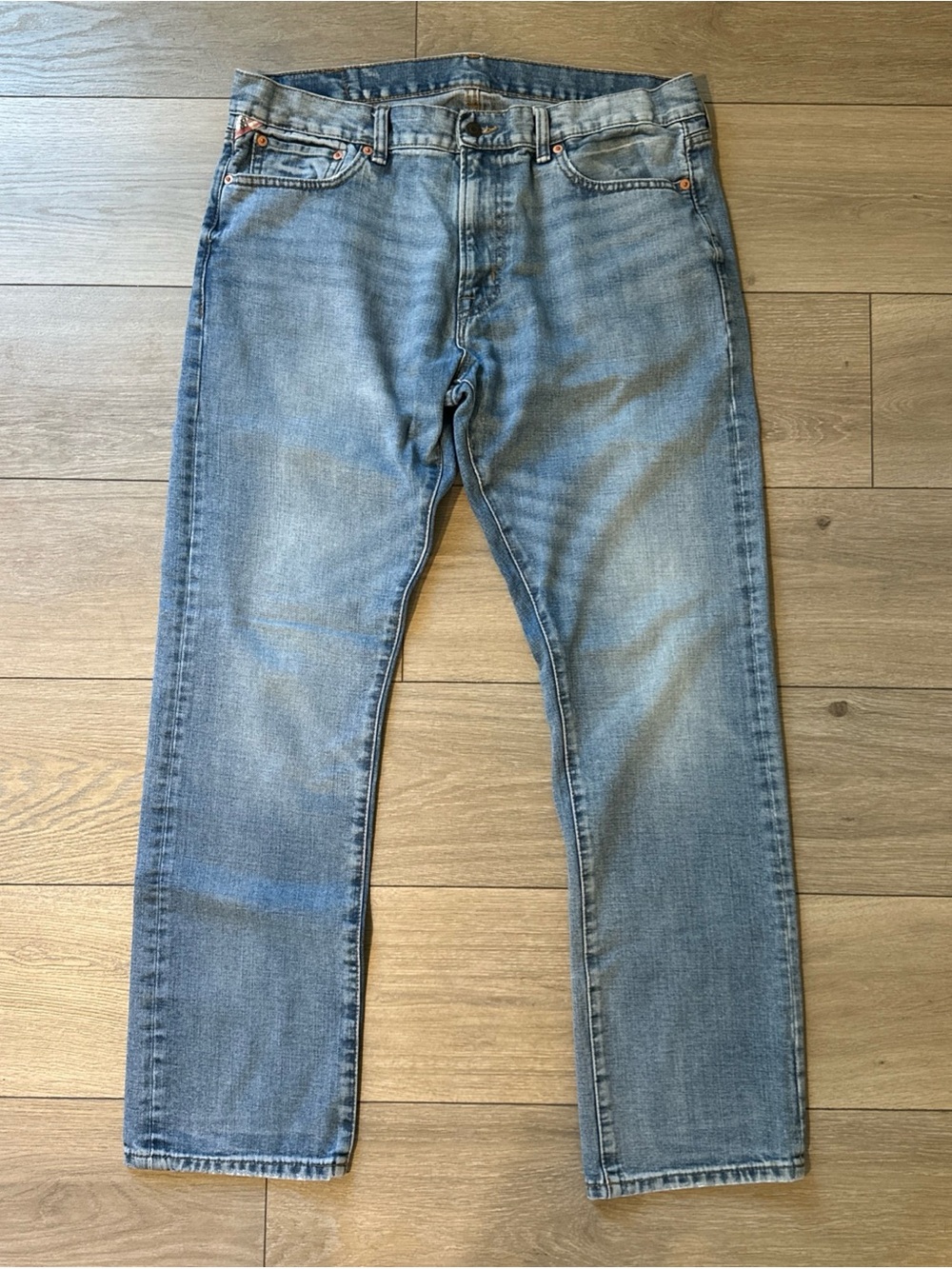 Denim & Supply Ralph Lauren Jeans Mens 36x32 Blue Slim Distressed Button Fly